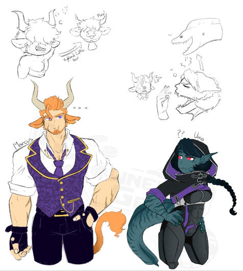 Dec 2023 - Character Redesigns (Marcus and Uma)